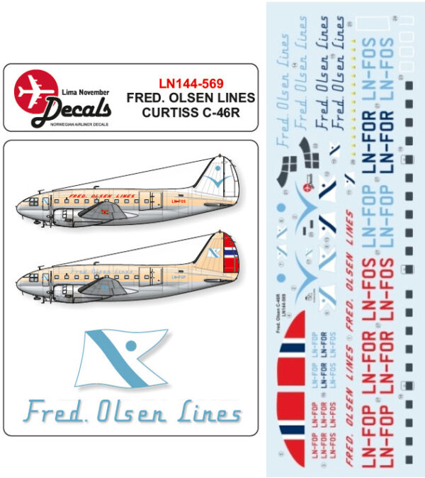 LN144-569 Fred Olsen old and new scheme for C-46. - Image 2