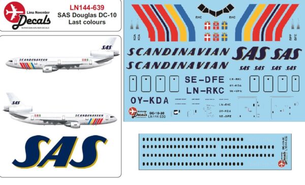 LN144-639 SAS Douglas DC-10 in rainbow colors. - Image 2