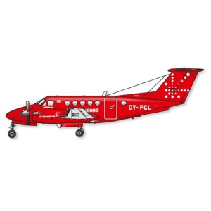 LN72-547 Air Greenland Beech 200 new cs. Including masks.