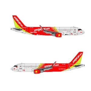 LN144-574 Vietjet Airbus A320’s HD Bank and Vietnam colour schemes.
