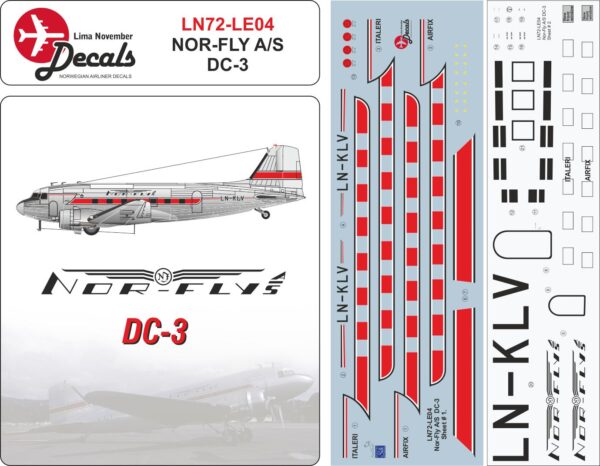 LN72-LE04 Nor-Fly, Douglas DC-3, including masks for Airfix and Italeri. - Image 2