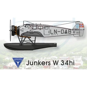 LN72-527 DNL Junkers 34W, includes window masks.