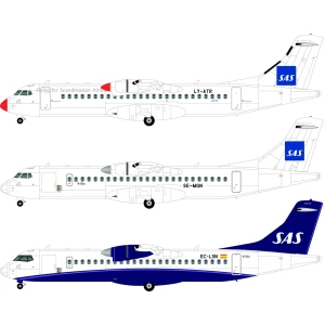 LN144-546 SAS ATR72’s including EC-LSN in AZUL colours.