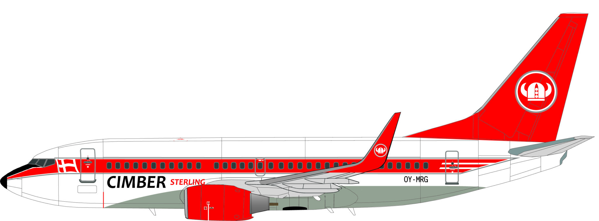 LN144-541 Cimber Sterling B737-700's. | Lima November Decals