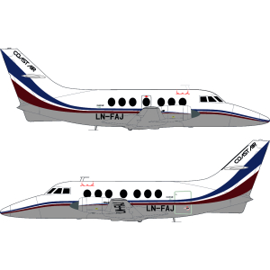 LN72-530 Coast Air BAE 31 Jetstream, includes window masks.