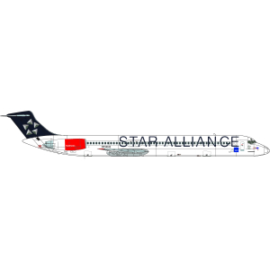 LN144-558 SAS MD82 OY-KHE in Star Alliance cs.