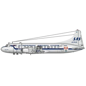 LN72-575 SAS Convair CV440 first scheme. With masks for windows.