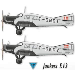 LN48-16 Dansk Lufttransport Junkers F.13 with masks for fuselage.