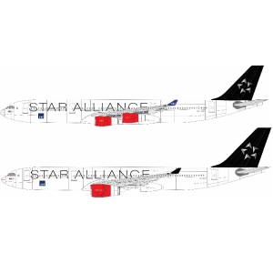 LN200-69 SAS Airbus A330/A340 in Star Alliance scheme