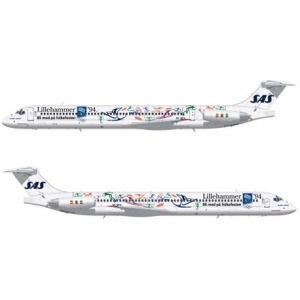 LN200-75 SAS MD-82 in the Lillehammer Olympic 1994 colors