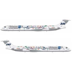 LN200-75 SAS MD-82 in the Lillehammer Olympic 1994 colors